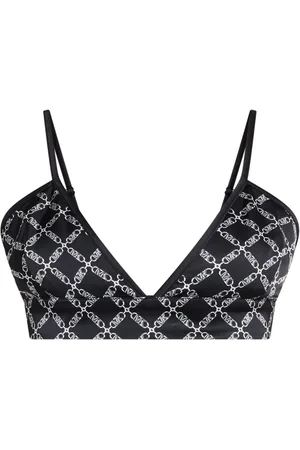 Michael Kors Empire Logo-print cropped top