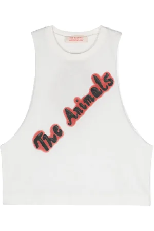 The Animals Observatory Logo-print cotton tank top