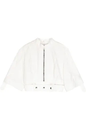MATÉRIEL by Aleksandre Akhalkatsishvili Zip-up belted cotton blouse