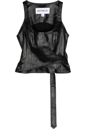 MATÉRIEL by Aleksandre Akhalkatsishvili Belted wraparound-style top