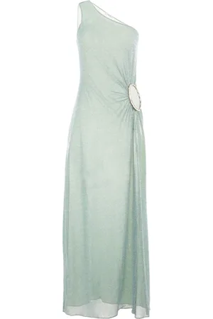 Oseree Ring-embellished one-shoulder dress
