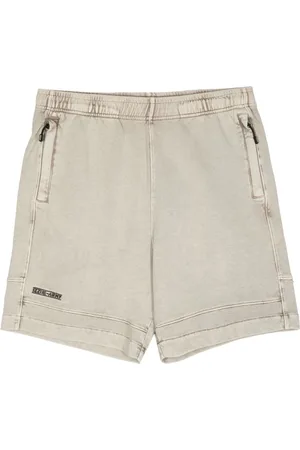 Izzue Logo-embroidered cotton track shorts