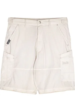 Izzue Logo-embroidered panelled cargo shorts