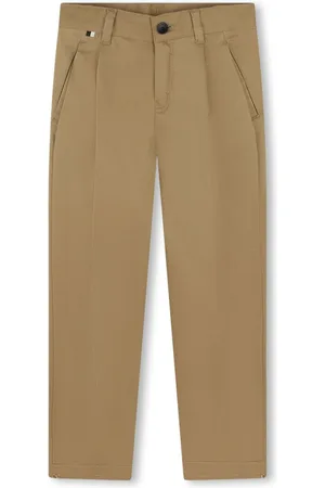 HUGO BOSS Straight-leg cotton trousers
