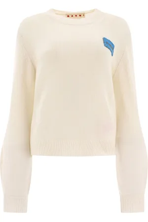 Marni Logo-appliqué cashmere jumper