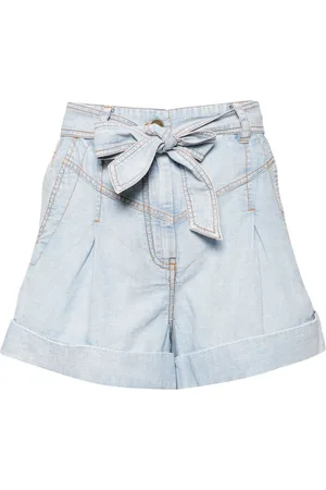 ZIMMERMANN Belted denim shorts