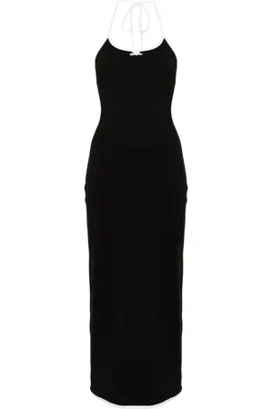 Rowen Rose Contrast-trim maxi dress