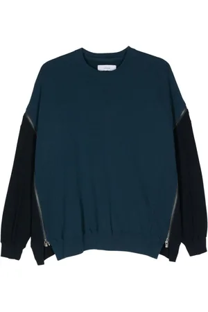 FACETASM Zip-detail waffle-knit sweatshirt