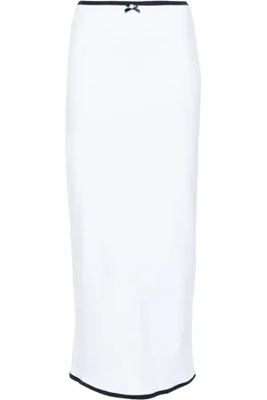 Rowen Rose Contrast-trim maxi skirt
