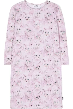 Molo Lovely cats-print dress
