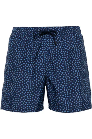 CANALI Geometric-pattern swim shorts
