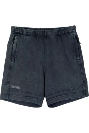 Izzue Logo-embroidered cotton track shorts