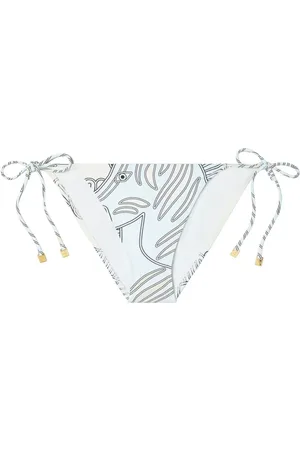 Tory Burch String-print bikini-bottoms