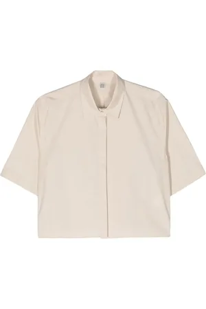 Totême Veran organic cotton cropped shirt