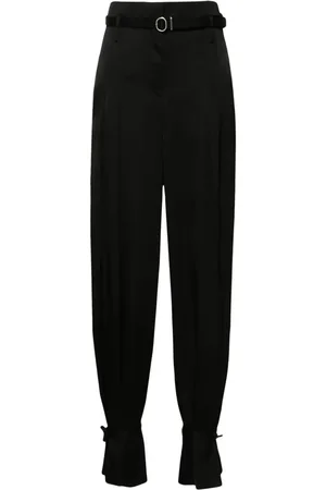 Jil Sander Belted-ankles pleated trousers