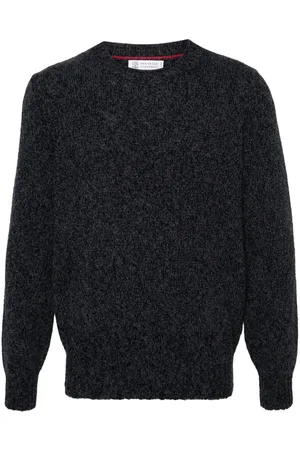Brunello Cucinelli Mélange-effect crew-neck jumper