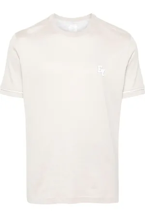ELEVENTY Logo-embroidered cotton T-shirt