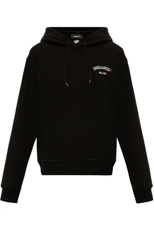 Dsquared2 Logo-embroidered cotton hoodie