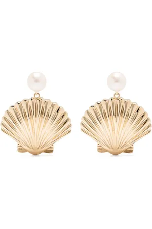 Mateo 14kt yellow Venus pearl shell earrings