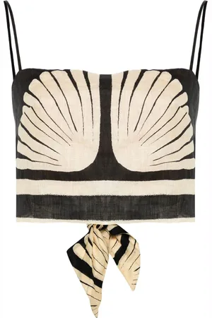 JOHANNA ORTIZ Tree Soul linen crop top