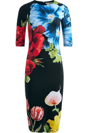 ALICE+OLIVIA Delora crew-neck midi dress