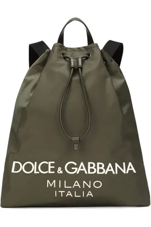 Dolce & Gabbana Logo-stamp zipped backpack