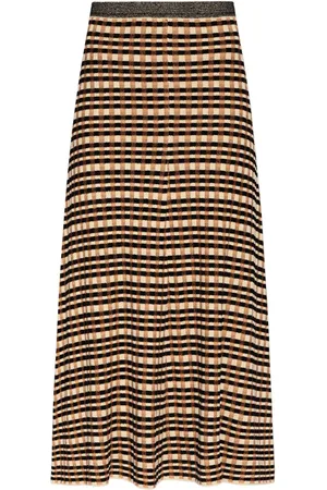 ULLA JOHNSON Amal checked jacquard skirt