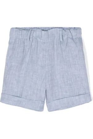 SIOLA Elasticated-waist linen shorts