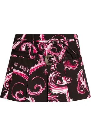VERSACE Abstract-pattern print mini skirt