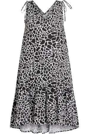 Karl Lagerfeld Animal-print V-neck midi dress