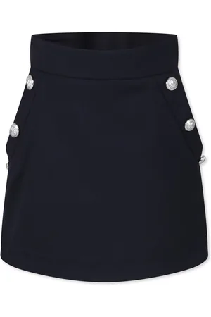Balmain Button-detail high-waisted miniskirt
