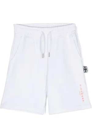 John Richmond Rubberised-logo track shorts