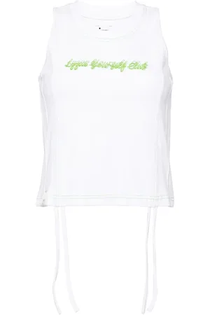 Izzue Embroidered-slogan sleveless top