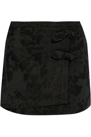 Ganni Floral-devoré miniskirt