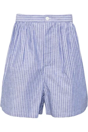 Hed Mayner Striped wide-leg shorts