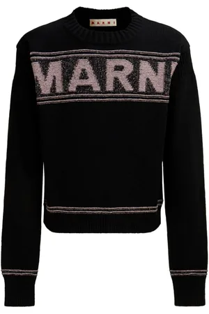 Marni Logo-intarsia virgin wool jumper