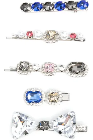 MONNALISA Crystal-embellished hair clip set