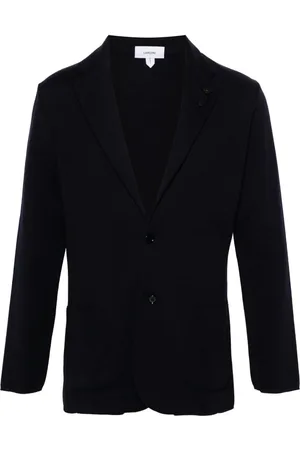LARDINI Single-breasted knitted blazer