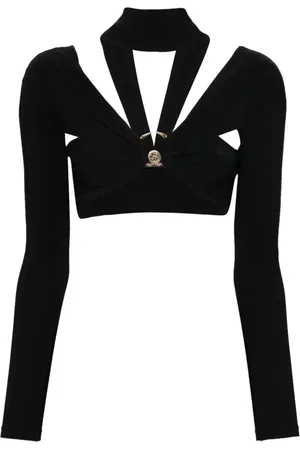 Roberto Cavalli Long-sleeve cropped top
