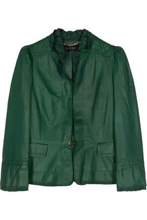 Gucci 2000s cropped leather jacket
