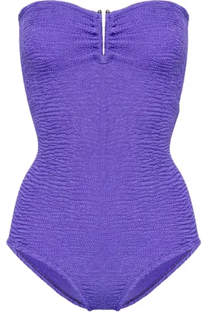 Para Mi Frida strapless seersucker swimsuit