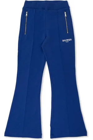 Balmain Logo-print flared tack pants