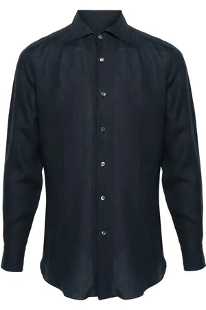 BRIONI Classic-collar linen shirt