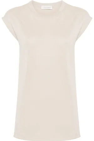 LE TRICOT PERUGIA Cap-sleeve fine-knit top