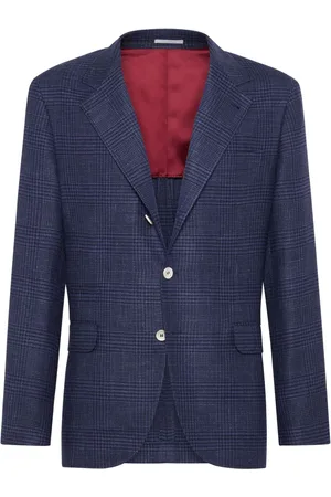 Brunello Cucinelli Check-pattern single-breasted blazer