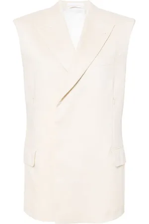 Helmut Lang Peak-lapel shoulder-pad waistcoat