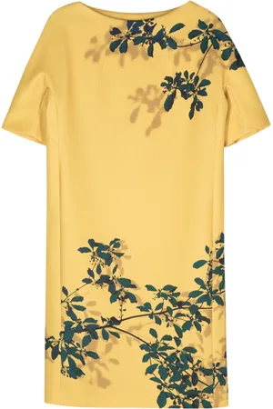DRIES VAN NOTEN 2000s floral-print scuba dress
