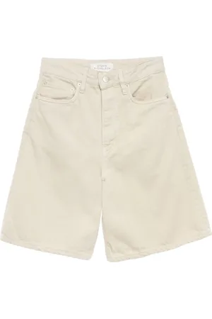 STUDIO NICHOLSON Logo-patch cotton-blend shorts