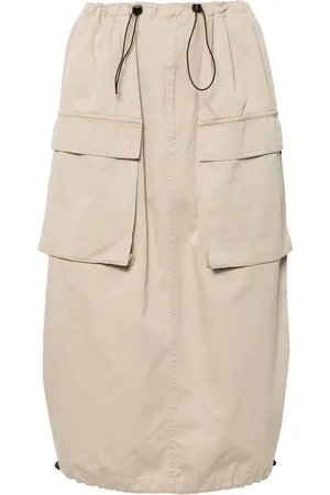 Maison Margiela Single stitch-logo midi skirt