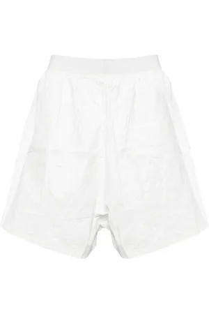 Hed Mayner Creased-effect A-line shorts